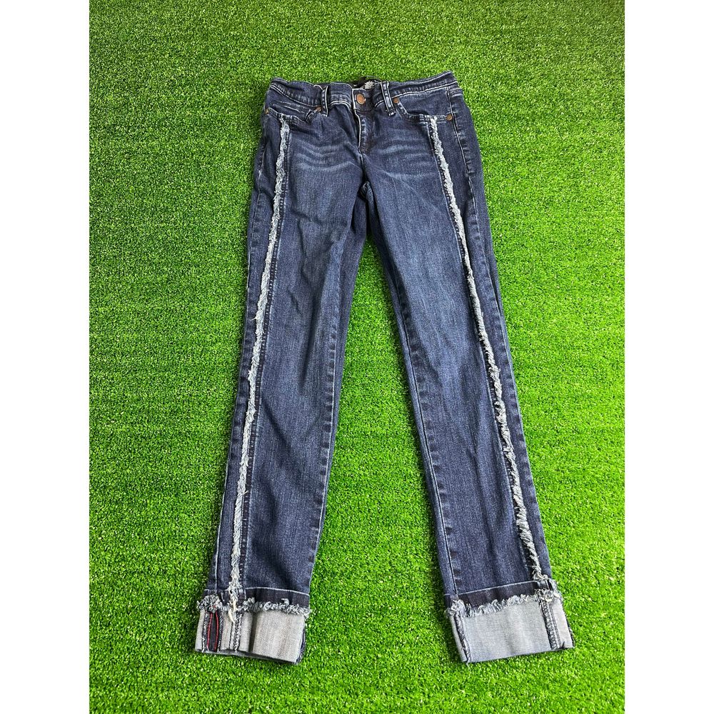 Vintage Super Cute Karl Lagerfeld Size 2 Women’s Blue Jeans w/ Trim